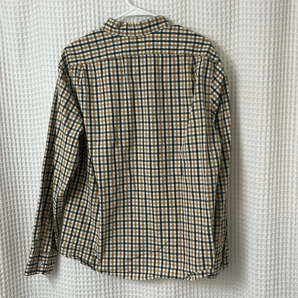J.Crew Mens Shirt XL Slim Untucked Flex Washed Gingham Long Sleeve Button